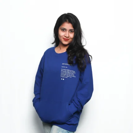 Bengaluru Plain Royal Blue Sweatshirt Women